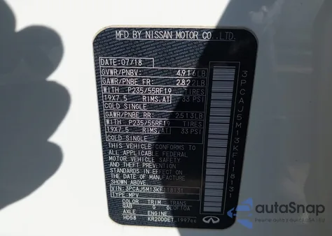 2019 Infiniti Qx50 Essential from USA, damaged, VIN 3PCAJ5M13KF118131